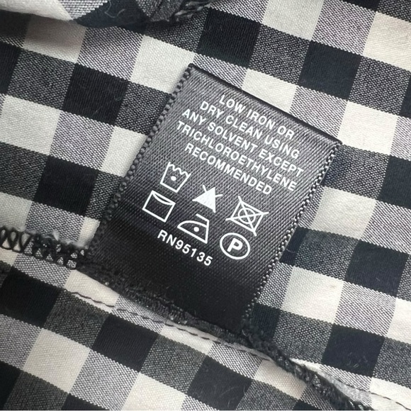 Lafayette 148 Women's Leigh Gingham Plaid Button Down Top In Size 6 - Picture 4 of 9